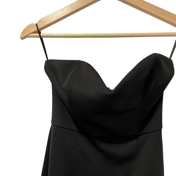 Black Strapless Mini Bodycon Cocktail Dress Tobi Brand Size XS - Picture 4 of 9